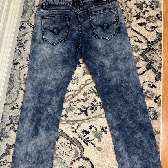 Rocawear Men’s Hip Hop Y2K Urban Streetwear Blue Jeans Tag Size 34x30 - Picture 6 of 11